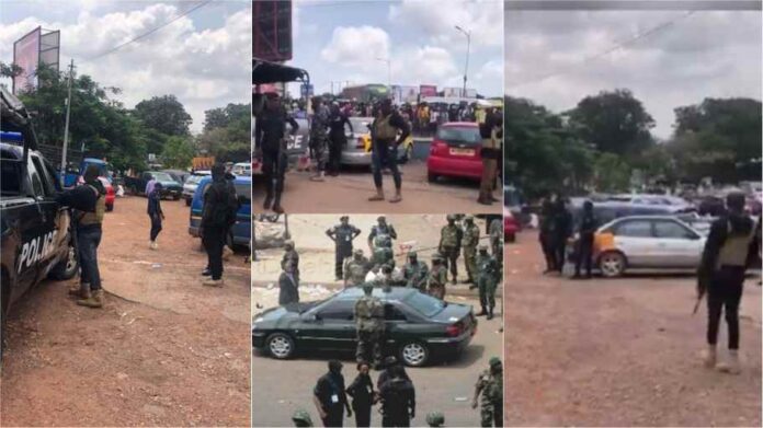 Kumasi: Soldiers attack Suame Police station over colleague’s arrest [Watch]