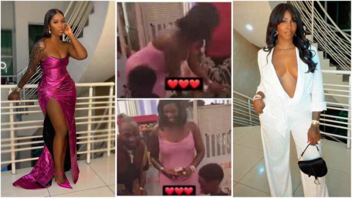 Tiwa Savage takes over dancefloor with son and Davido at Ifeanyi's party