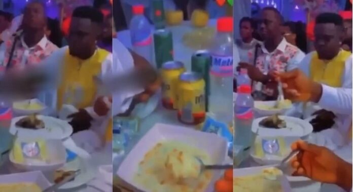 Wedding guests in shock as couple serves ‘gari soaking at their reception
