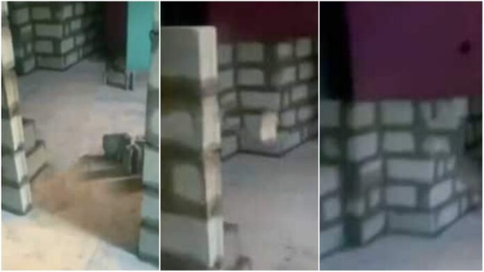 Lady returns from work to find laid blocks for another building inside her apartment [