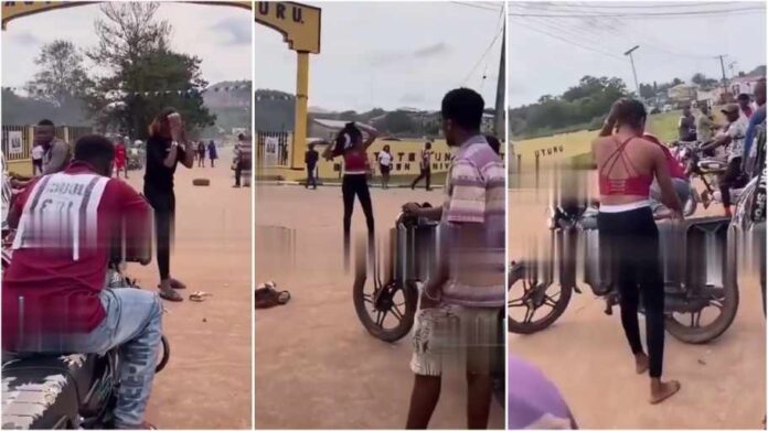 Lady runs mad after getting off from an Okada