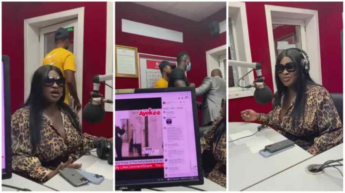 Macho man storms FM station to demand his money from Sista Afia during interview [Watch]