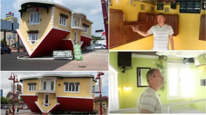 Man builds upside down house, shares video beautiful interior