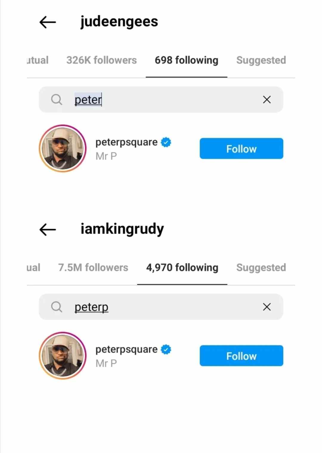 P-Square brothers put long stand beef aside, follow each other on IG