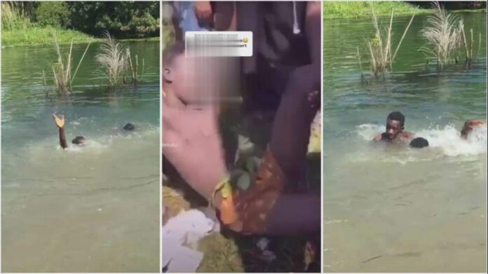 young men helplessly drown in river