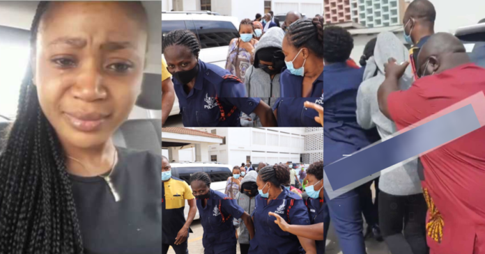 Akuapem Poloo reacts after court asked her to go back and serve her 90 days jail term