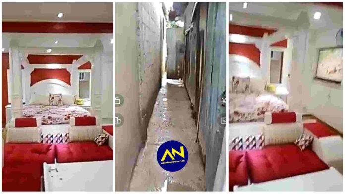 Paradise in ghetto : Check out the luxurious interior of this guy’s dilapidated house [Watch]