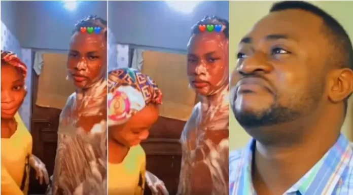 young man shares video of his girlfriend bathing him