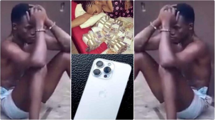 Young guy uses girlfriend for money ritual after gifting her iPhone 13