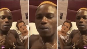 Young man proudly shares a video in bєd with his granny obroni lover