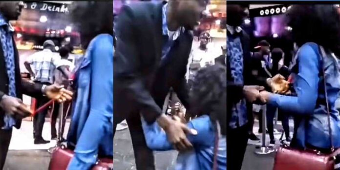 Lady slaps boyfriend for rejecting her proposal