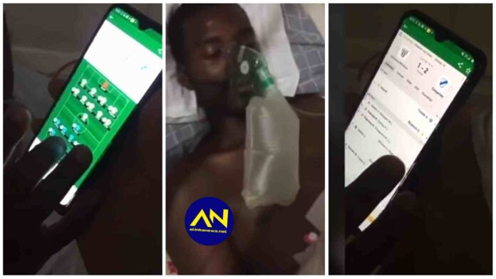 Young man on life support and on the verge of dying request for his phone to stake bet as his friend helps him out [Watch]