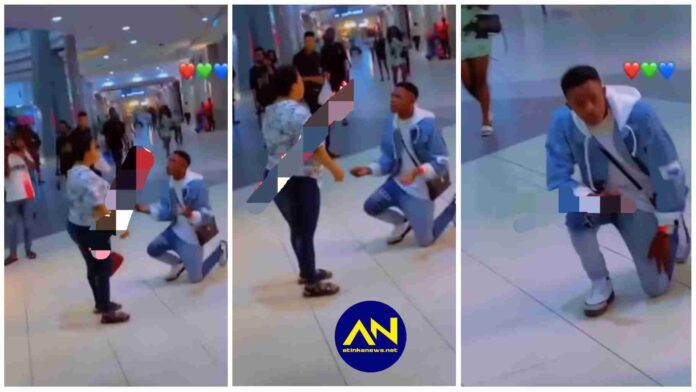 Proposal goes wrong as man gets loud ‘No’ from his girl at a mall