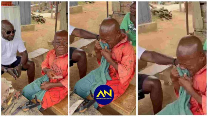 Shoemaker in tears after receiving gift from his old customer who came back from abroad