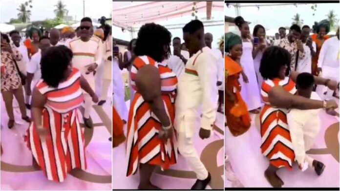 Plus-size lady steals show at wedding