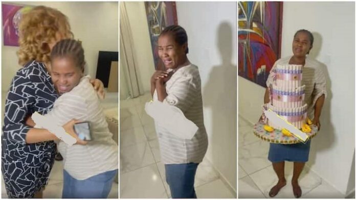 House Maid weeps as her boss showers her with gifts on b'day
