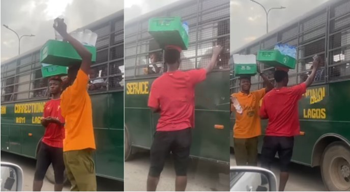 traffic hawker doing giveaway for prisoners