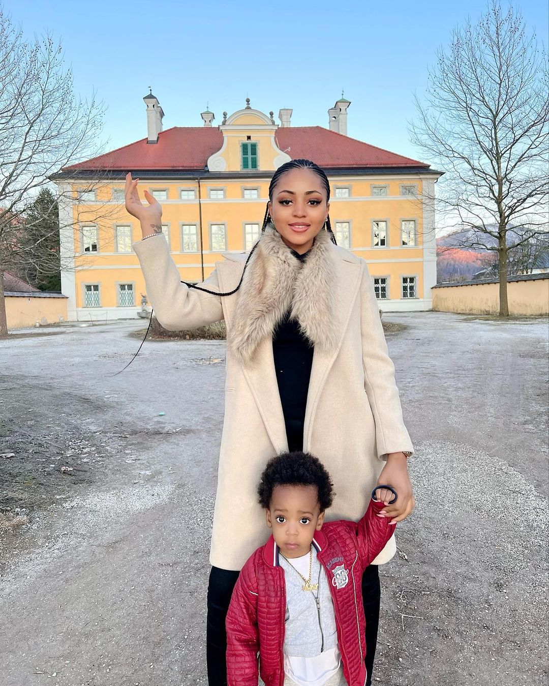 Regina Daniels drops photos of herself & son as they visit Austria for the first time
