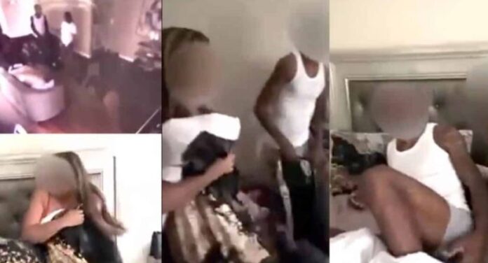 Heartbroken man shares CCTV footage of his partner cheating on him in his house after a special treat