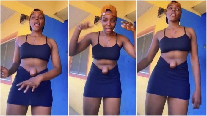 Lady causes stir online as she flaunts her unusual belly button