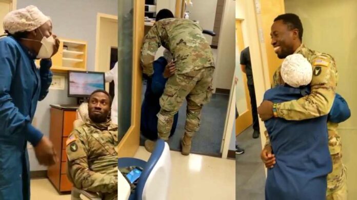 Soldier surprises wife after deployment