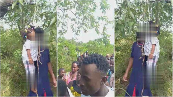Suicide: Horrible sight of mother and daughter hanged on a tree