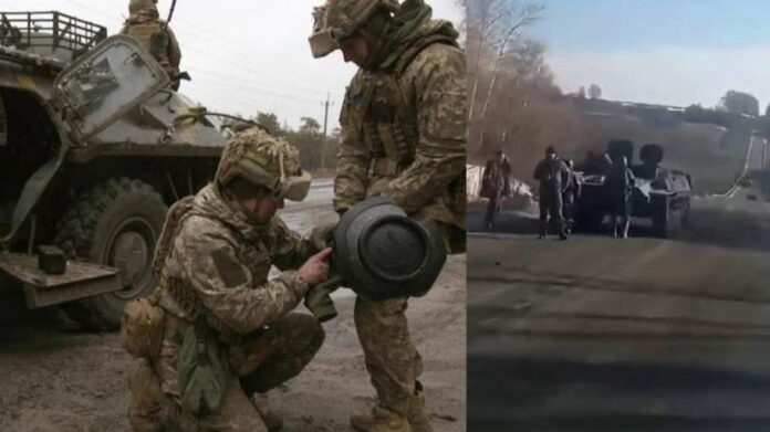 Ukraine and Russian soldiers