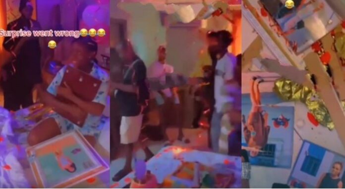 Lady’s birthday celebration ends in chaos as her 5 boyfriends reportedly show up at her place