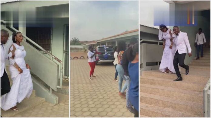 Bride writes exam on wedding day in her bridal gown