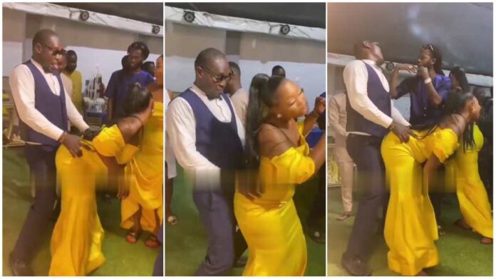 Bridesmaid steals show at wedding