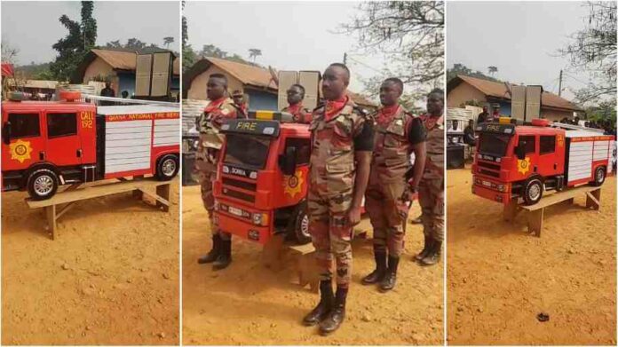 Customised coffin of Fire Service officer
