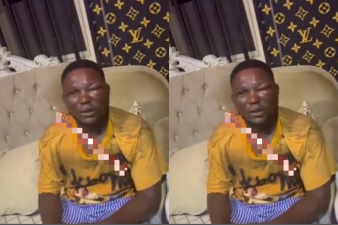 Man angrily interrogates friend for inviting his wife to a Hotel for a session