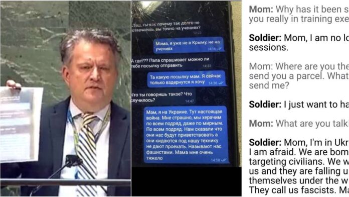 Russian soldier texts to mother