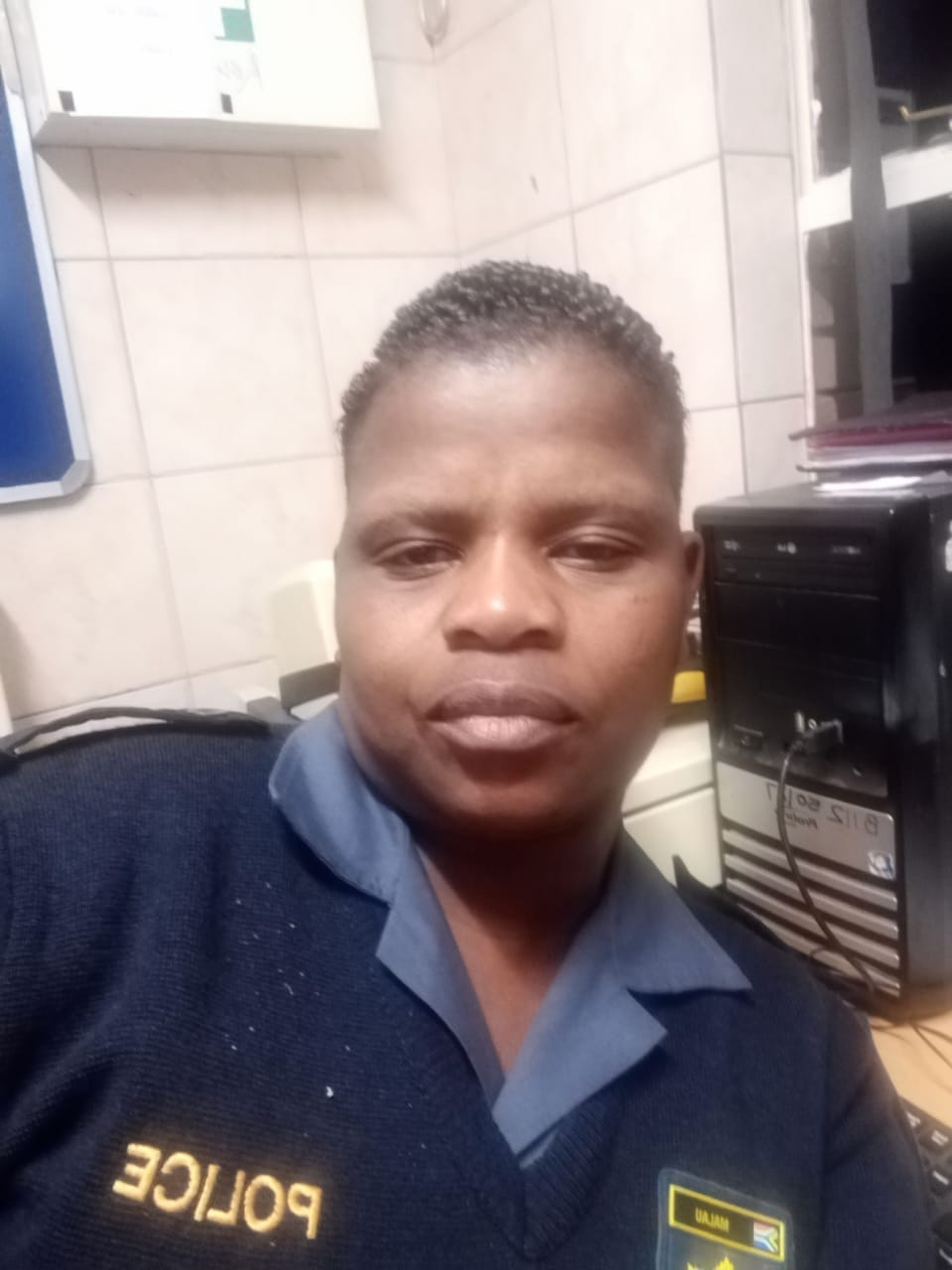 South African policewoman