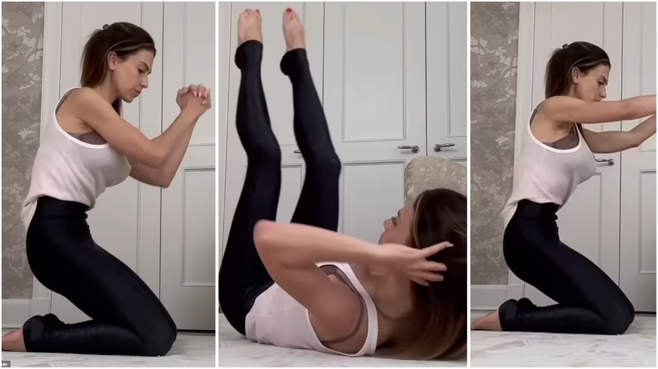 Hilaria Baldwin workout video 