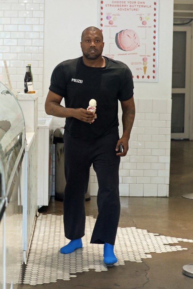 Kanye West shoulder pads