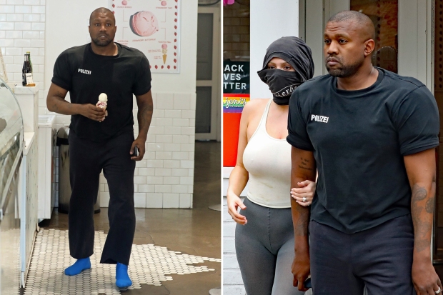 Kanye West shoulder pads